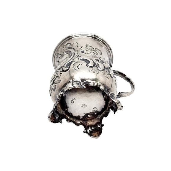 Antique George Angell London Sterling Silver Footed Cup with Monogram #13789 - Picture 7 of 11